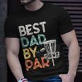 Mens Vintage Best Dad By Par Disk Golf Dad T-Shirt Gifts for Him