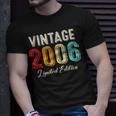 Vintage Born In 2006 Birthday Year Party Wedding Anniversary T-Shirt Gifts for Him