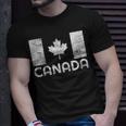 Vintage Canada Flag Shirt Canada Day V3 Unisex T-Shirt Gifts for Him