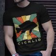 Vintage Cichlid Fish Lover Retro Style Animal Unisex T-Shirt Gifts for Him