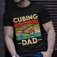 Vintage Cubing Dad Speedcubing Math Lovers T-Shirt Gifts for Him