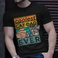 Vintage Dad Cat The Coolest Dad Cat Ever Fathers Day T-Shirt Gifts for Him
