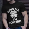 Vintage Kiss Me Im Iowish Shamrock Funny St Patricks Day Unisex T-Shirt Gifts for Him