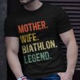 Vintage Mutter Frau Biathlon Legende Retro Wintersport T-Shirt Geschenke für Ihn