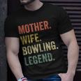 Vintage Mutter Frau Bowling Legende Retro Bowling Mom T-Shirt Geschenke für Ihn