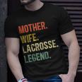 Vintage Mutter Frau Lacrosse Legende Retro Lacrosse Mädchen T-Shirt Geschenke für Ihn