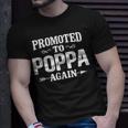 Vintage Promoted To Poppa Fathers Day New Dad Grandpa Unisex T-Shirt Gifts for Him