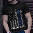 Vintage Proud Dad Us Air Force Flag Usaf T-Shirt Gifts for Him