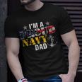 Vintage Im A Proud Navy With American Flag For Dad T-Shirt Gifts for Him
