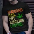 Vintage Retro Husband Dad Pot Smoking Weed Legend T-Shirt Gifts for Him