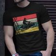 Vintage Retro Snowmobile Papa Snowmobiling Silhouette T-Shirt Gifts for Him