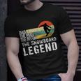 Mens Vintage Snowboard Dad The Man The Myth Snowboard T-Shirt Gifts for Him