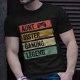 Vintage Tante Siter Gaming Legende Retro Video Gamer Tante T-Shirt Geschenke für Ihn