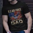 Vintage US Air Force Proud Dad With American Flag T-Shirt Gifts for Him