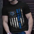 Vintage Usa American Flag Worlds Okayest Us Air Force Wife T-shirt Gifts for Him