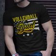Volleyball Dad American Flag Unisex T-Shirt Gifts for Him
