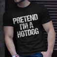 Vorgeben Ich Bin Ein Hotdog Lustig Faul Halloween-Kostüm T-Shirt Geschenke für Ihn