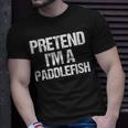 Vorgeben Ich Bin Ein Paddelfisch Lustig Faul Halloween-Kost T-Shirt Geschenke für Ihn