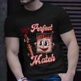 We’Re A Perfect Match Retro Groovy Valentines Day Matching T-Shirt Gifts for Him