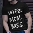 Wife Mom Boss Cool Mother Design Mothers Day Moms Womens Unisex T-Shirt Gifts for Him