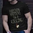 Wine Lover Funny Riesling Pun Saying Womens Drinking Gift Unisex T-Shirt Gifts for Him