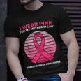 Women Gifts Wear Pink Mother In Law Breast Cancer AwarenessUnisex T-Shirt Gifts for Him