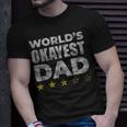 Worlds Okayest Dad Vintage Style T-Shirt Gifts for Him