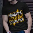 Mens Worlds Okayest Electritian Husband Dad Men T-Shirt Gifts for Him