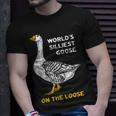 Worlds Silliest Goose On The Loose Funny Unisex T-Shirt Gifts for Him