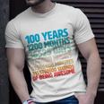 100 Years Of Being Awesome 100Th Birthday Time Breakdown Unisex T-Shirt Gifts for Him
