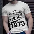 50 Geburtstag 50 Jahre Alt Legendär Seit April 1973 V3 T-Shirt Geschenke für Ihn