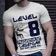 8 Jahre Level 8 Freigeschaltet Legendar T-Shirt Geschenke für Ihn