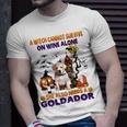 A Witch Cannot Survive On Wine Alone She Also Needs A Yellow Goldador Halloween Unisex T-Shirt Gifts for Him