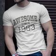 Awesome Since 1963 Vintage Style Born In 1963 Birthday T-Shirt Gifts for Him