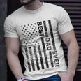 Best Dad Ever American Flag Husband Vintage Fathers Day Men T-Shirt Gifts for Him