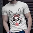 Bunny Face With Pink Sunglasses Bandana Happy Easter Day Unisex T-Shirt Gifts for Him