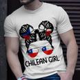 Chilean Girl Messy Hair Chile Pride Patriotic Womens Kids Unisex T-Shirt Gifts for Him