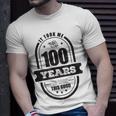 Geburtstagsgeschenke Zum 100 Geburtstag Für Oma 100 Jahre V2 T-Shirt Geschenke für Ihn