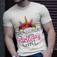 Grandma Of The Birthday Girl Grandmother Unicorn Birthday Unisex T-Shirt Gifts for Him