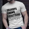 Grandpa Knows Everything Best Grandpa Ever Fathers Day Gift For Mens Unisex T-Shirt Gifts for Him