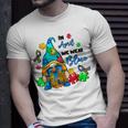 In April We Wear Blue Gnome Autism Awareness Month Unisex T-Shirt Gifts for Him