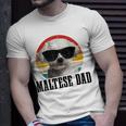Mens Maltese Dad Retro Vintage Dog Maltese Dad T-Shirt Gifts for Him
