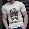 Messy Bun Life Of A Mom Of A Marine Mothers Day Military Gift For Womens Unisex T-Shirt Gifts for Him