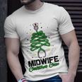 Midwife Christmas Crew Cute Christmas Tree Xmas Lights Nurse T-shirt Gifts for Him