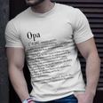 Opa Definition T-Shirt, Herren Spruch für Großvater Geschenke für Ihn