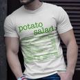 Potato Salad Nutrition Facts Thanksgiving Christmas V2T-shirt Gifts for Him