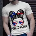 Puerto Rican Girl Messy Hair Puerto Rico Pride Womens Kids Unisex T-Shirt Gifts for Him