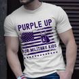 Purple Up For Military Kids Military Child Month Heart T-Shirt Gifts for Him