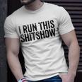 I Run This Shitshow Sarcastic Dad Mom Life Vintage T-Shirt Gifts for Him
