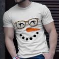Snowman Shirt For Women Eyelashes Leopard Glasses Christmas Unisex T-Shirt Gifts for Him